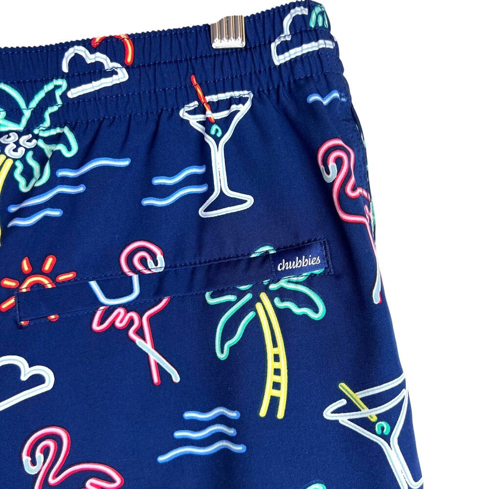 Chubbies Mens Swim Trunks Neon Lights Flamingo Tropical Stretch Board Shorts XXL - Picture 4 of 7